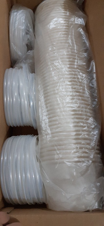 Paper Bowl 800ml + Tutup Putih / Mangkok Kertas 800ml Food Grade