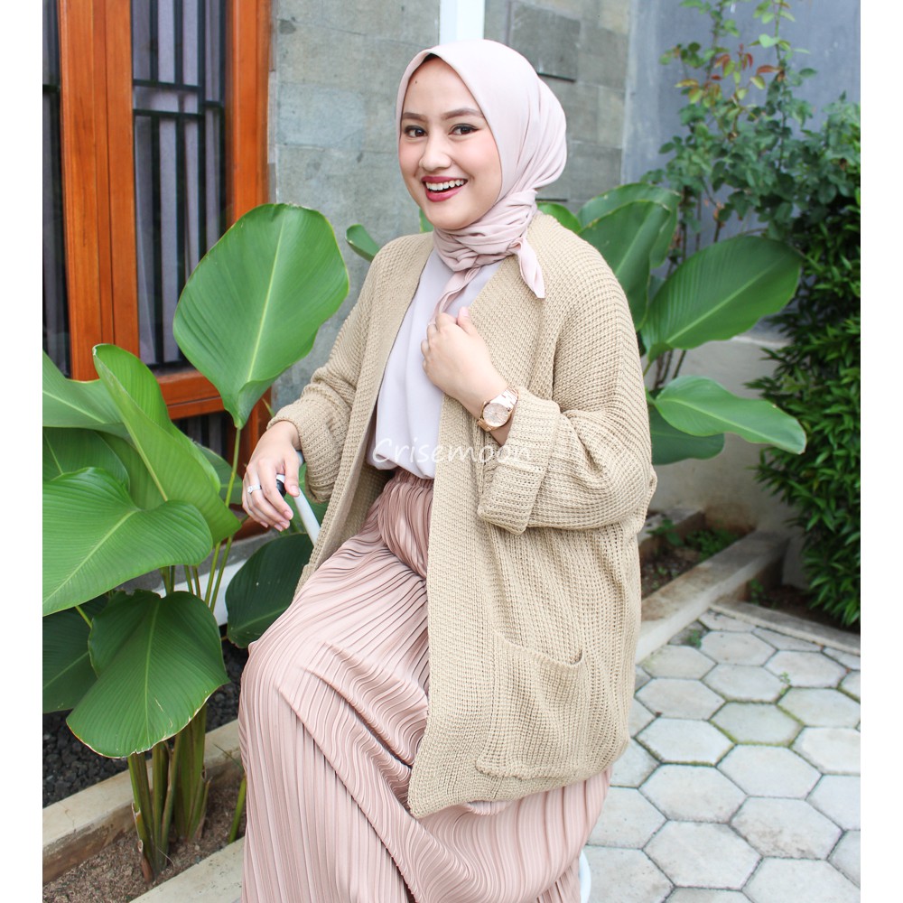 (REALPICT)Kardigan Oversize Rajut Wanita-2