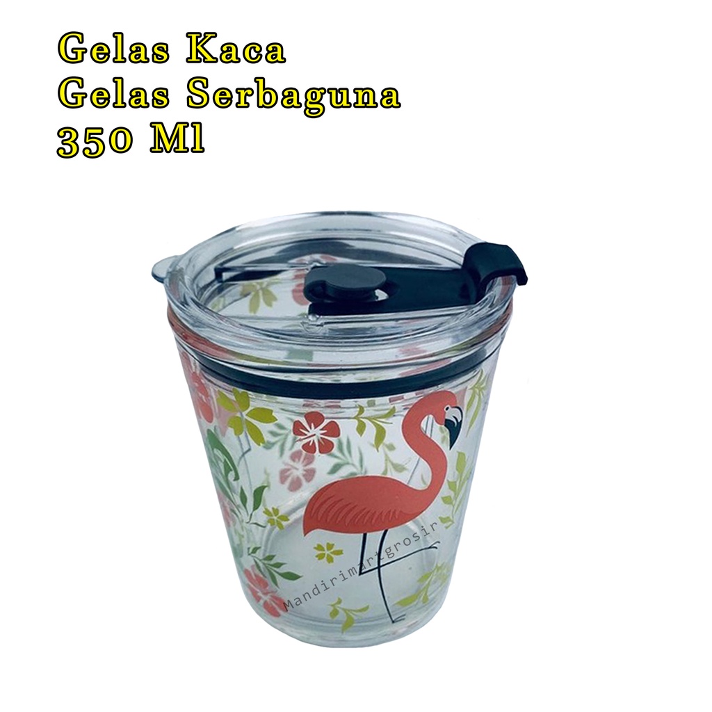 Gelas kaca * tumbler * Gelas ukur * Gelas Gambar lucu * 350ml