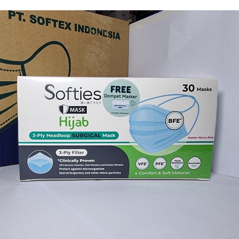 Softies Surgical Mask 3ply isi 30/Masker Medis Softies 3 lapis