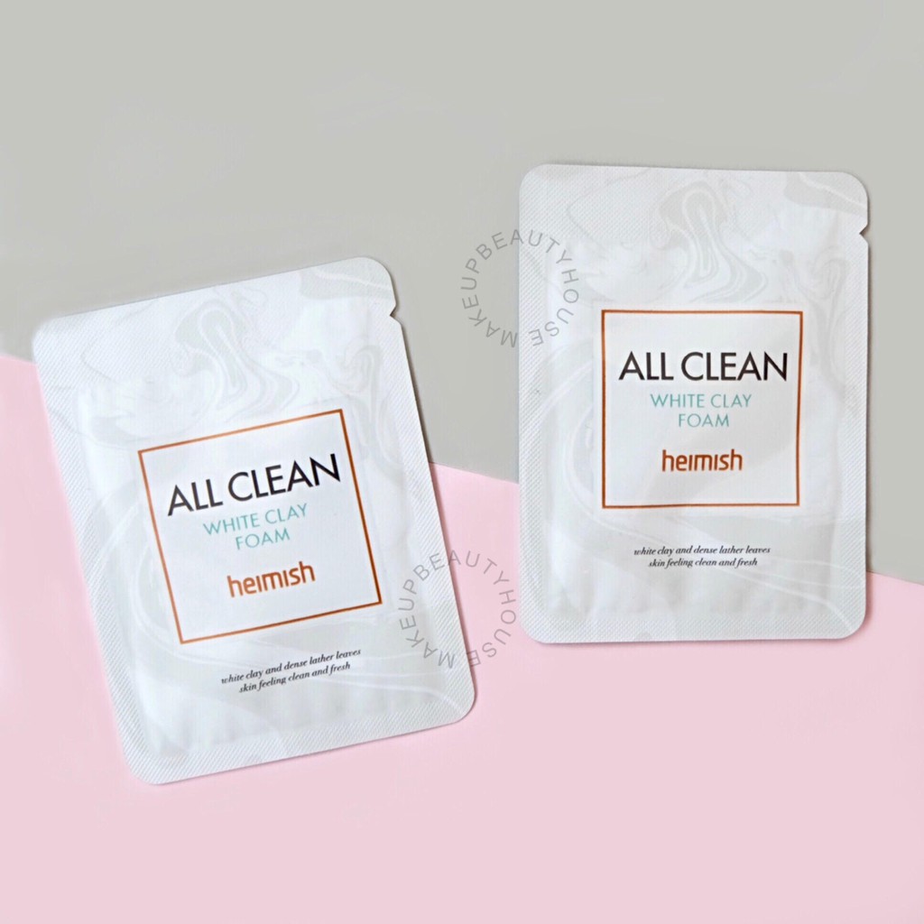Jual HEIMISH All Clean White Clay Foam Sample Sachet 2ml Shopee Indonesia