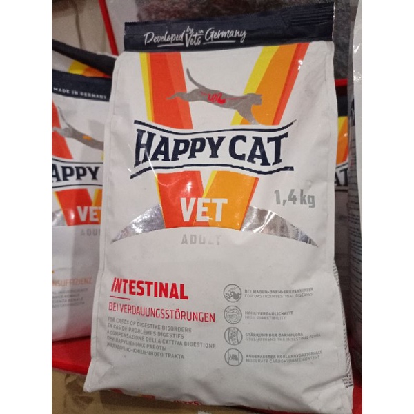 Makanan kucing - happy cat vet intestinal kemasan 1kg makanan kucing