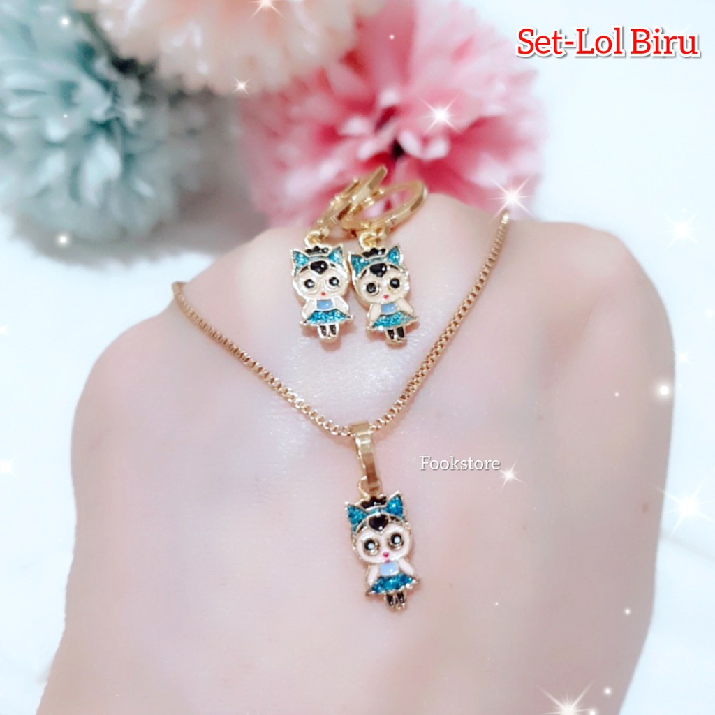 KALUNG ANAK LIONTIN BONEKA LOL XUPING GOLD