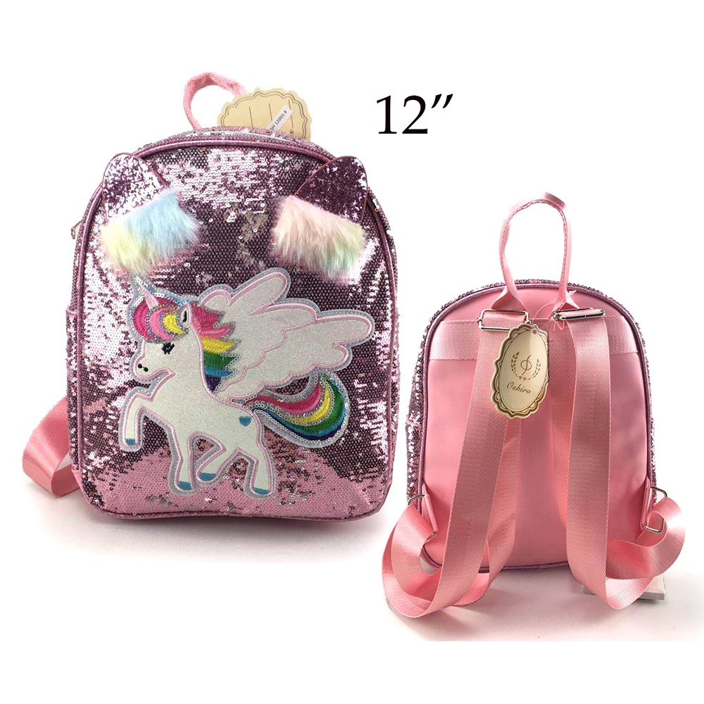 SALE CUCI GUDANG TAS RANSEL Sequin USAP Kuda Ajaib IMPORT - Backpack Fashion TK / SD / Remaja - (Payet Manik2 )