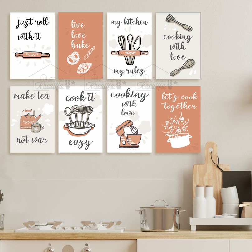HIASAN DINDING DAPUR RUANG MAKAN WALL DECOR DEKORASI PAJANGAN KITCHEN PASTEL