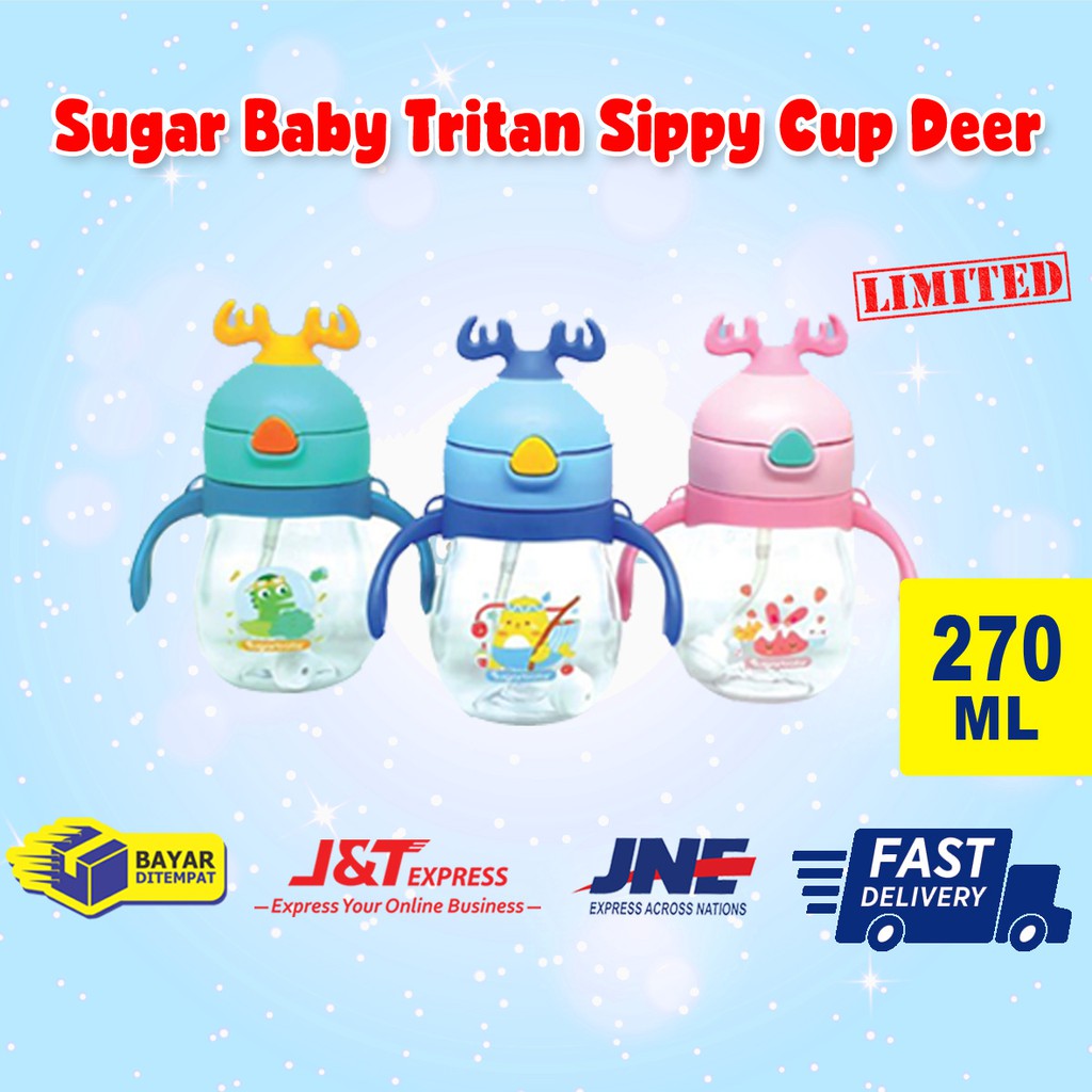 Sugar Baby Tritan Sippy Cup Deer 270ml / Botol Minum Anak
