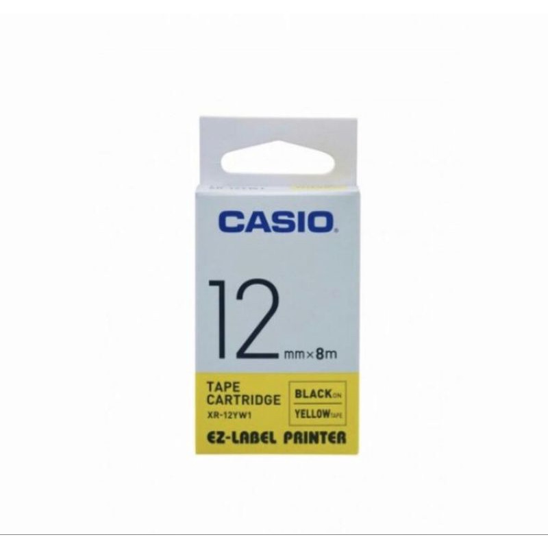 

CASIO EZ - LABEL PRINTER BLACK INK YELLOW XR-12YW1 / LABEL CASIO 12MM