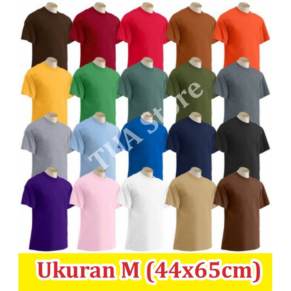 Kaos polos Cotton Combad ukuran M / Kaos Polos Warna / Kaos polos / kaos katun polos / Kaos Katun