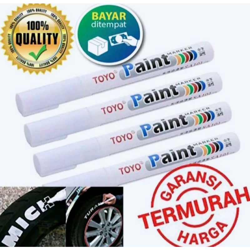 Spidol Ban TOYO / Paint Marker Toyo (Kualitas Terbaik) WARNA PUTIH