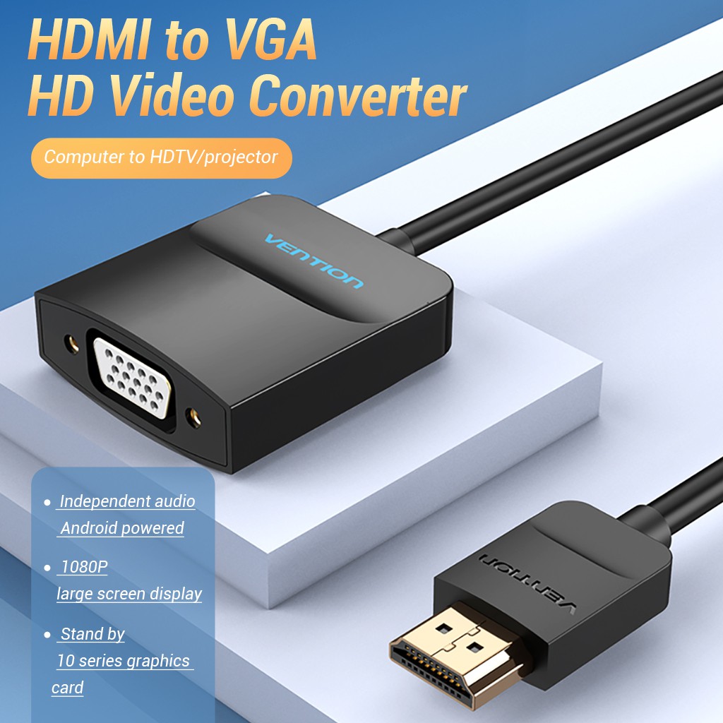 Vention Konverter HDMI To VGA Adapter with Audio USB Cable