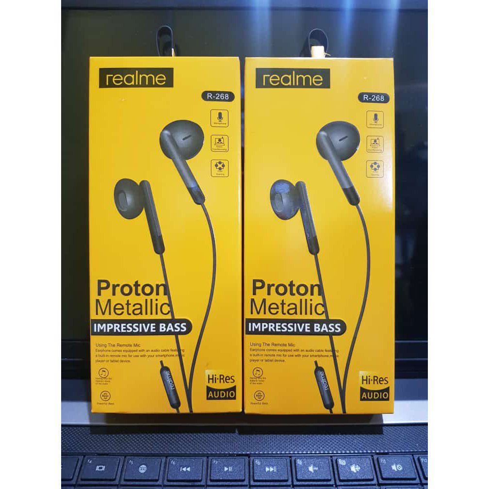 [SO] Hf Handsfree Headset Realme R-268 Impressive Bass