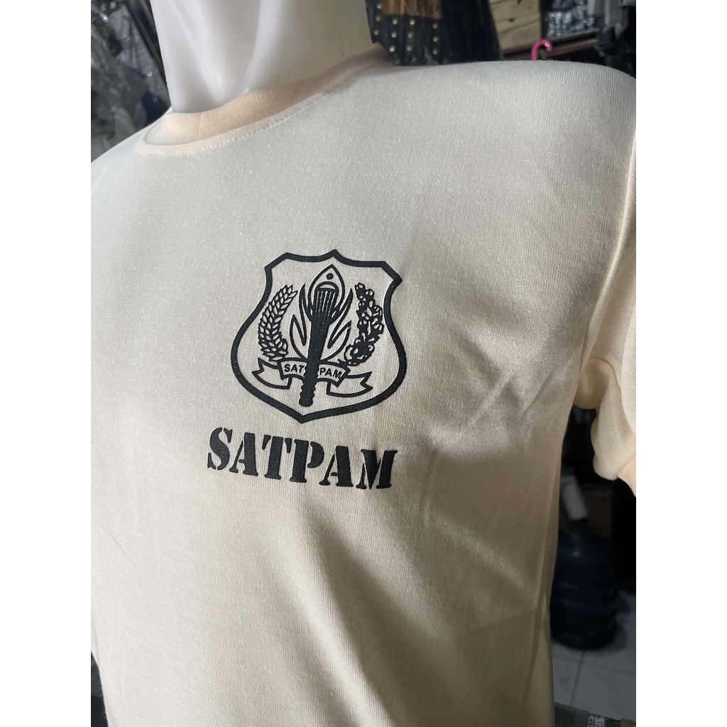 Kaos Satpam Cream - Kaos Security Terbaru 2022 - Kaos Satpam 2022