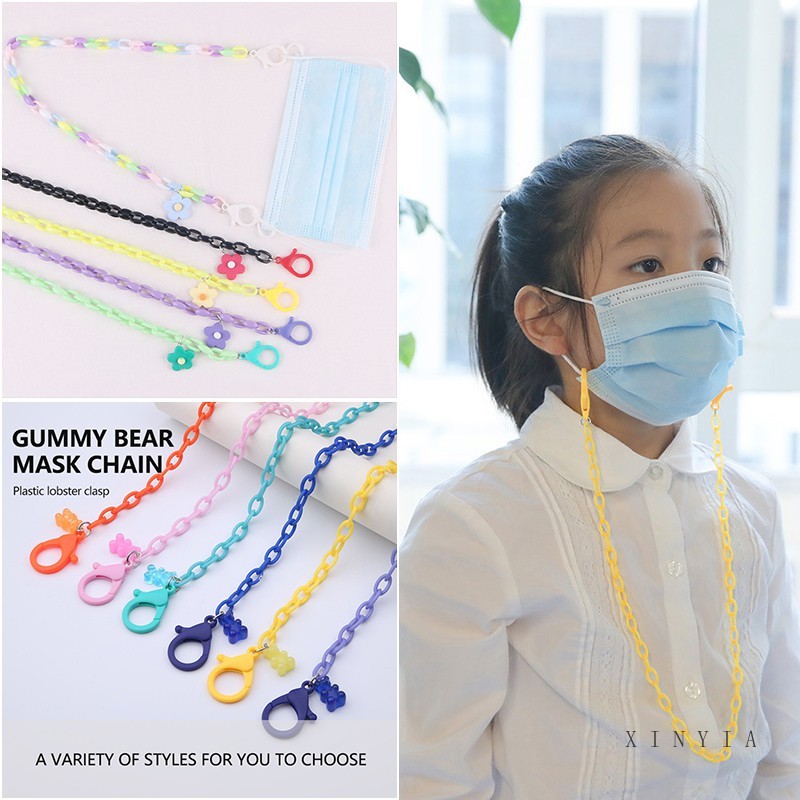 【Ready Stock】14 colors Akrilik Kalung Strap Masker Wajah Lanyard Masker Gantungan Tali Masker Korea Topeng Pemegang Adjustable Tanpa Jejak Telinga Tali Gantung Dua Kait Aksesoris Masker