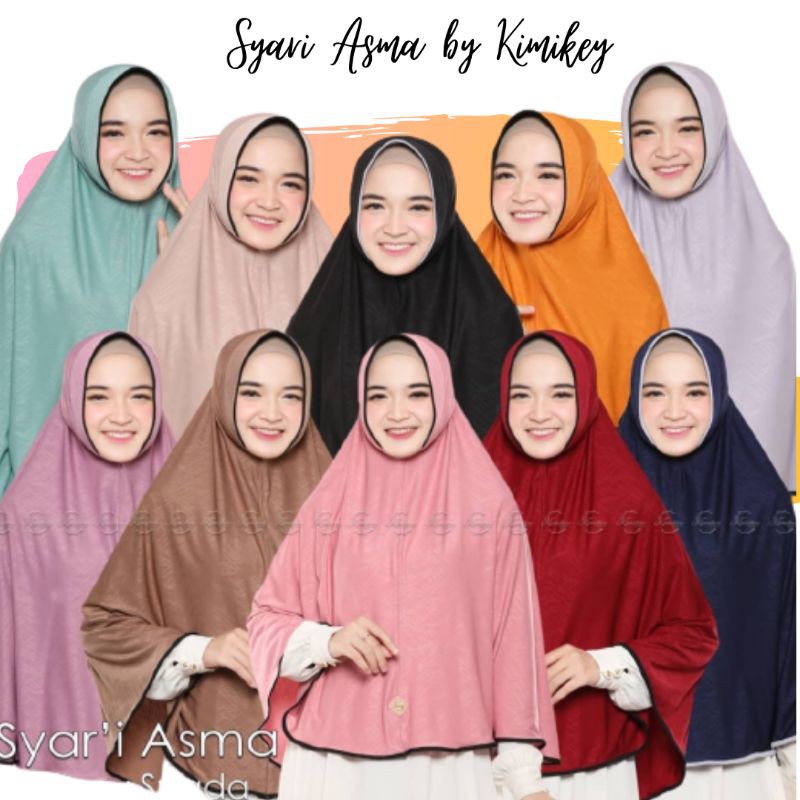 HIJAB JILBAB SYAR'I ASMA ORIGINAL KIMIKEY JILBAB JERSEY JILBAB JUMBO KHIMAR JILBAB INSTAN SYAR'I