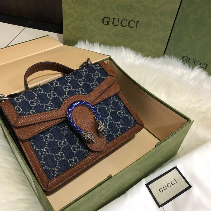 Dionysus Top Handle Denim Bag 99806-1 with Magnet Box  SPA Mirror AAA