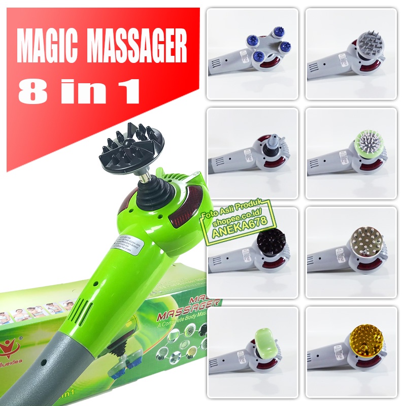 MAGIC MASSAGER 8 in 1 Blueidea BLD-999 ALAT PIJAT GETAR