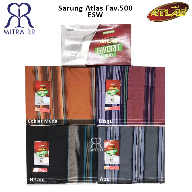 Sarung Atlas Favorit 500 ESW Es Lilin Warna Sarung Dewasa Motif Salur