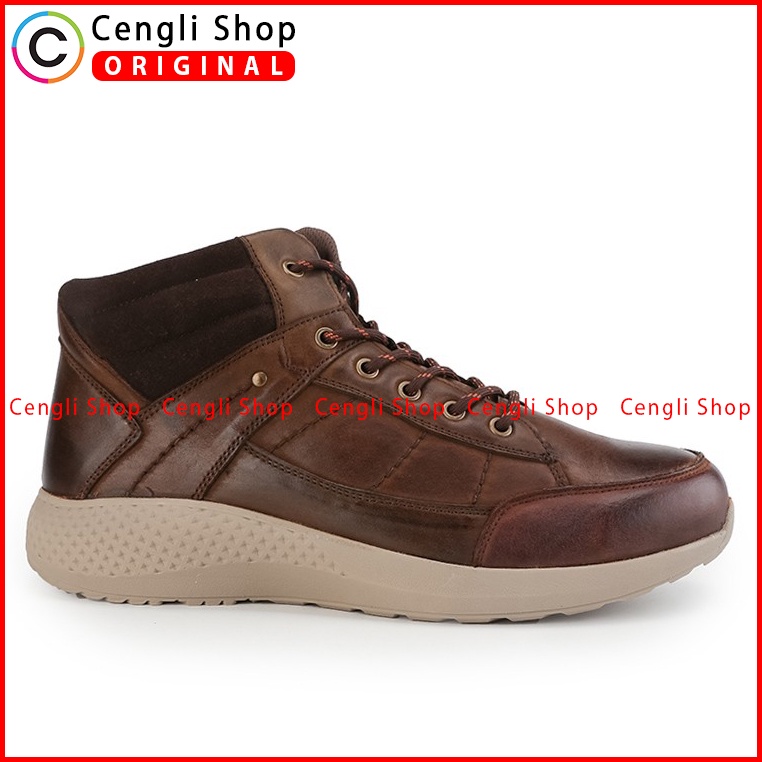 SEPATU BOOT CASUAL JIM JOKER PRIA ORIGINAL KULIT ASLI COKLAT JJ33