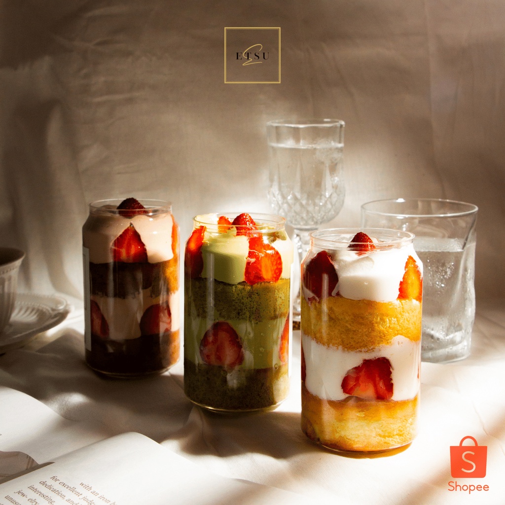 

[READY] ETSU Can Cake 330ml / Strawberry Cake / Kue Stroberi / Dessert Box / Can Cake Gift Set