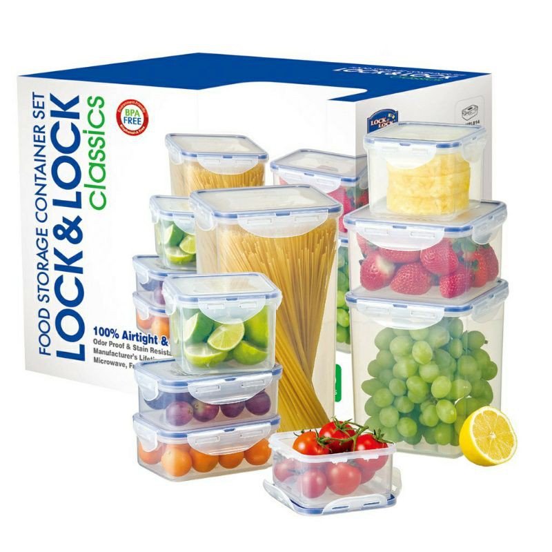 Lock n Lock Gift Set Container with Color Box 8p / kado murah lock&amp;lock