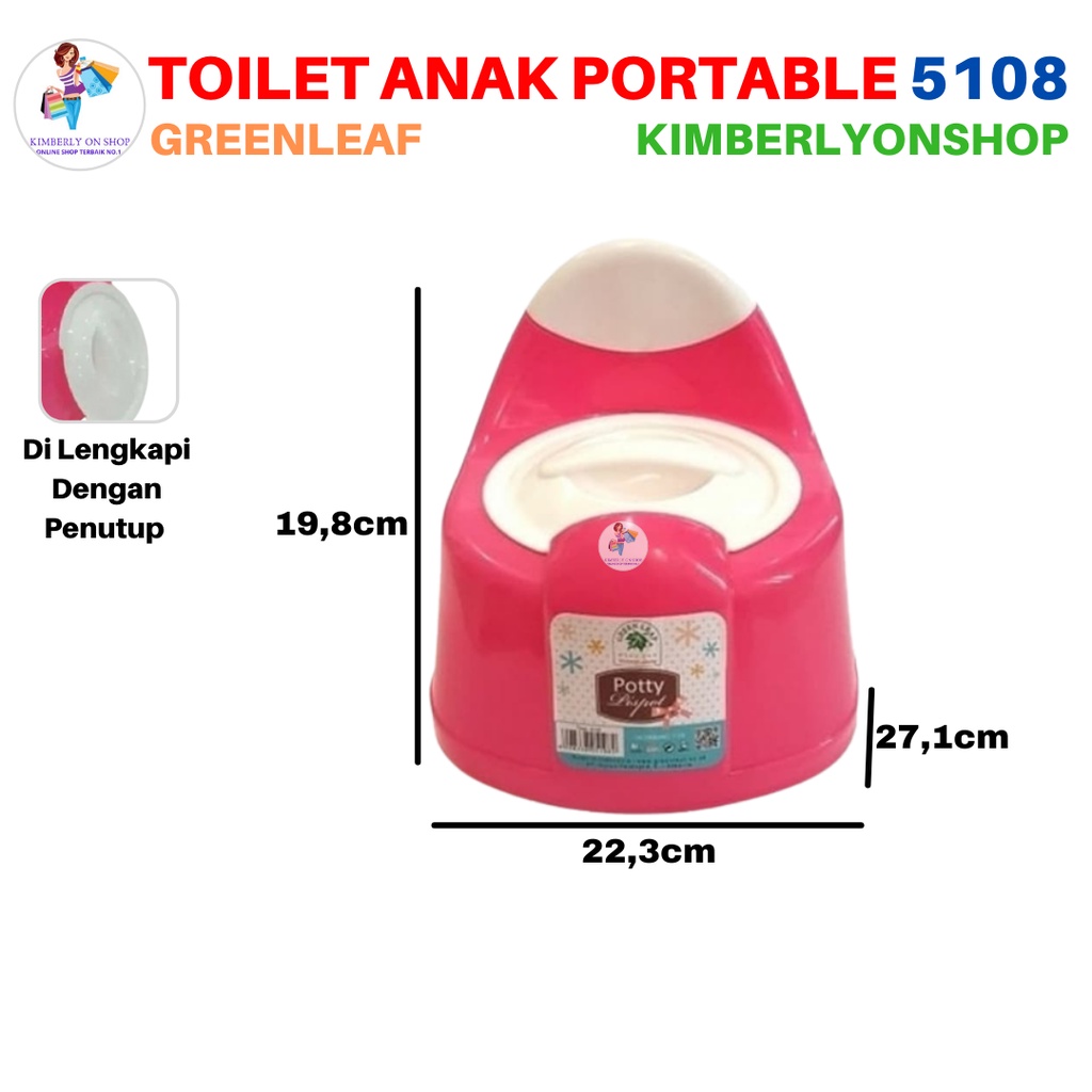 Toilet Seat Anak Portable Pispot Trina 5108 Green Leaf