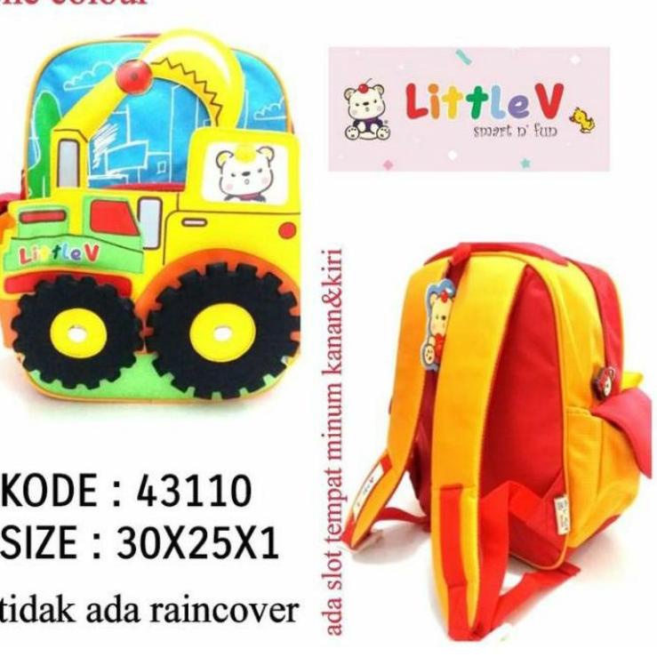 Bagus Dipakai.. TAS RANSEL SEKOLAH ANAK PAUD/TK LITTLE V  43110 R EXCAVATOR TERBARU HARGA TERMURAH