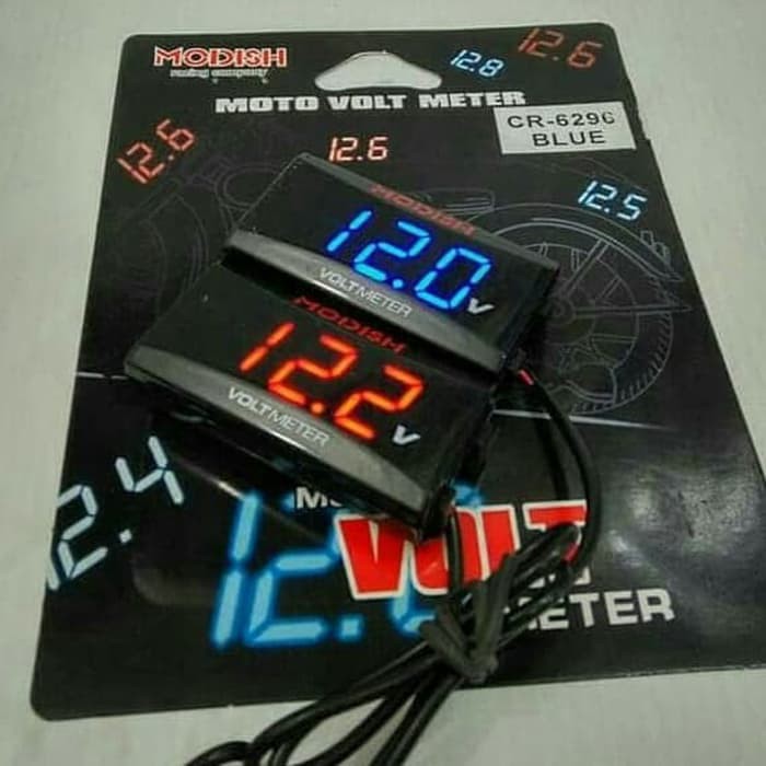 Voltmeter Motor Digital Waterproof LED Voltmeter Motor GARANSI