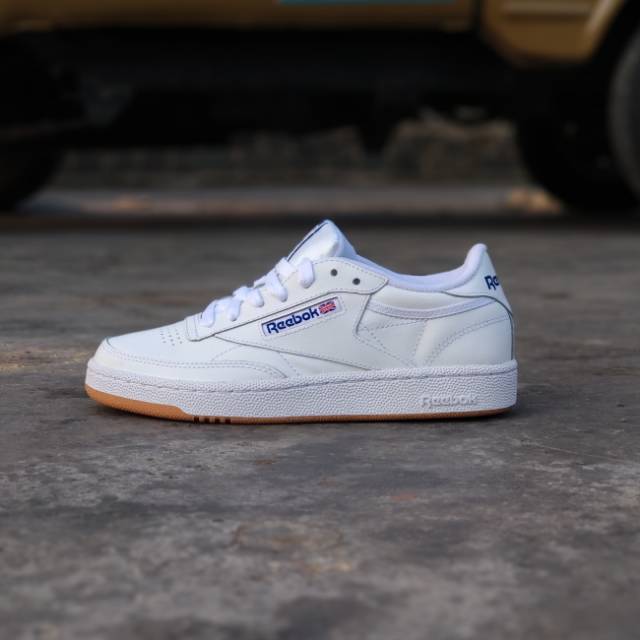 REEBOK CLASSIC CLUB C 85 WHITE BLUE GUM | Shopee Indonesia