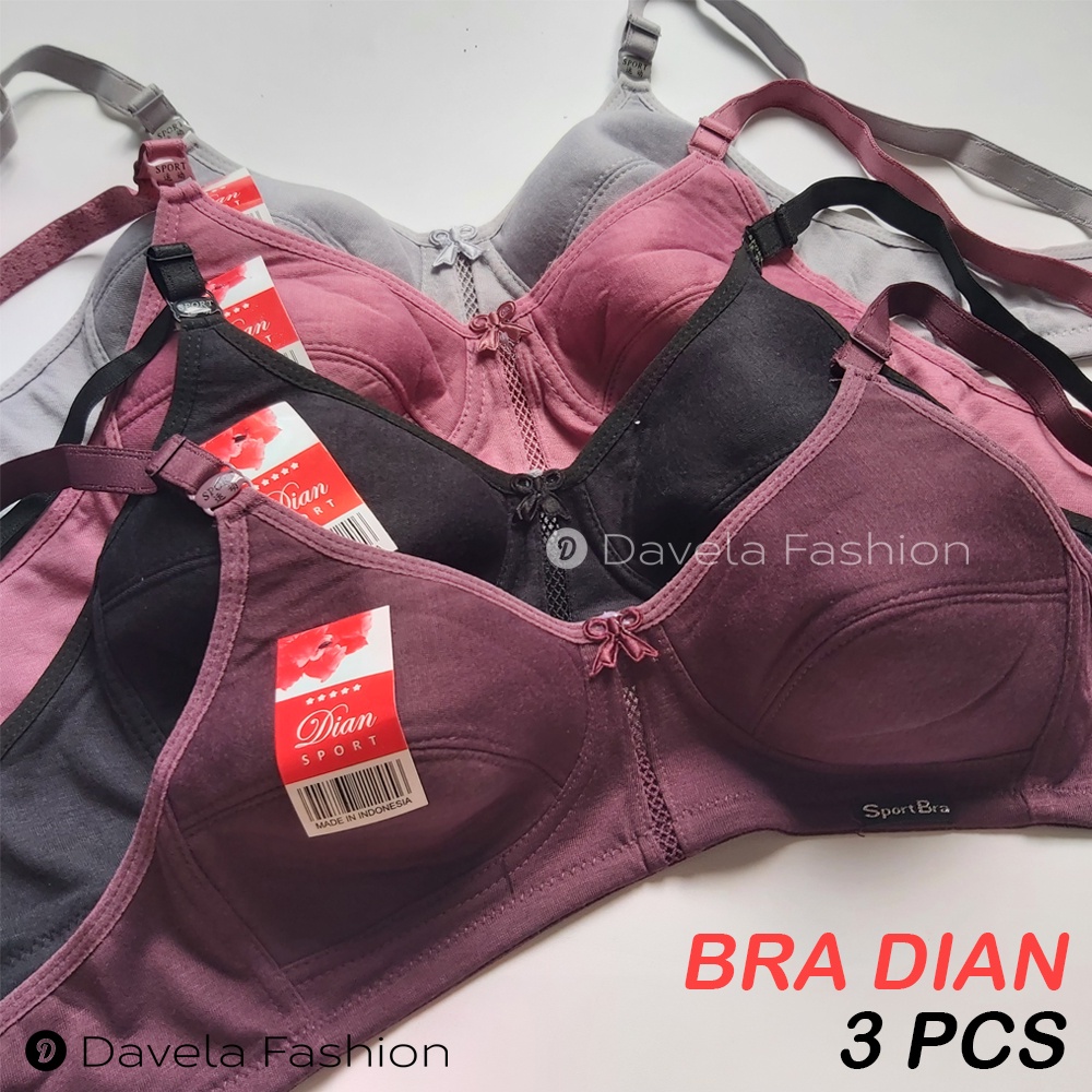 3 Pcs Bra Dian | Bra Wanita | Size 36 38 40 42