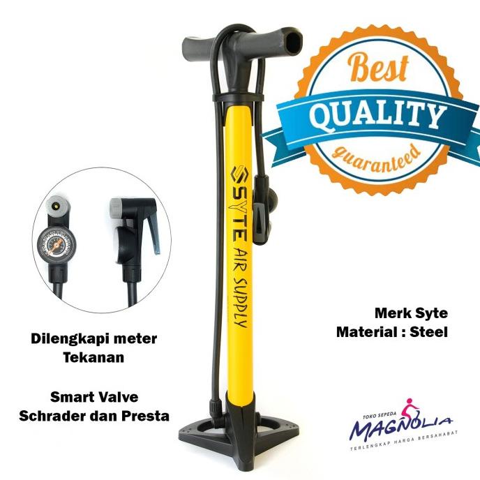 Pompa Lantai / Pompa Angin / Pompa Ban / Pompa Sepeda Fixie Merk Syte