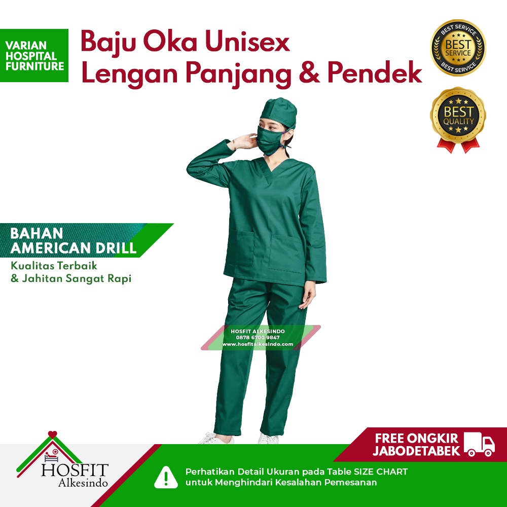 Baju OK Lengan Panjang Bahan American Drill