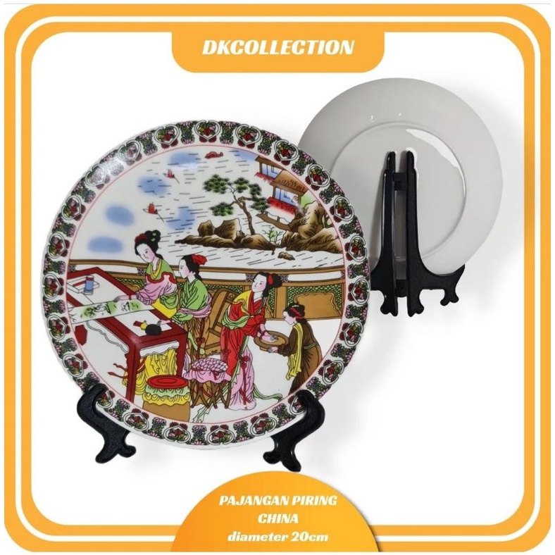 Pajangan meja piring china souvenir piring cina piring hias cina piring pajangan china piring keramik china