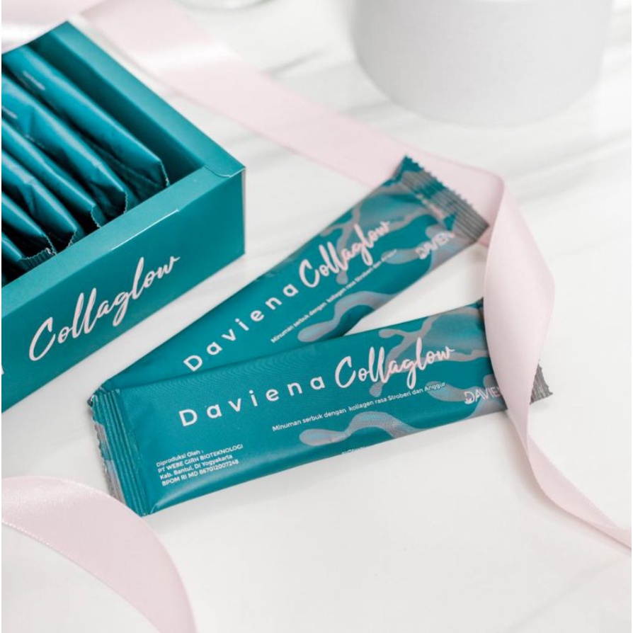 Terlaris Daviena Skincare Collagen Drink CollaGlow Colla Glow COLLAGEN GLOW GLOWING BPOM Original Official Store Asli