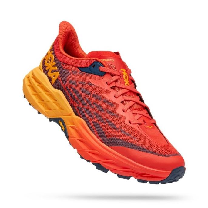 HOKA SPEEDGOAT 5 WIDE MENS TRAIL RUNNING SHOES - FIESTA DXHD545646