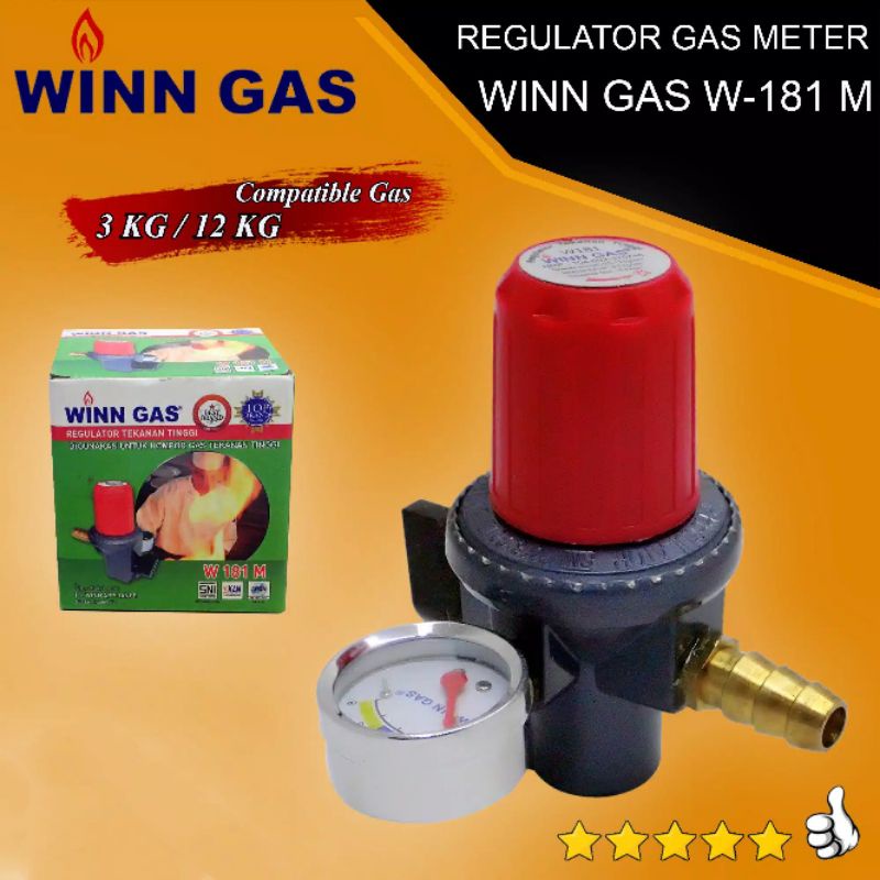 WINN GAS Regulator W181 M LPG tekanan Tinggi High Pressure METER