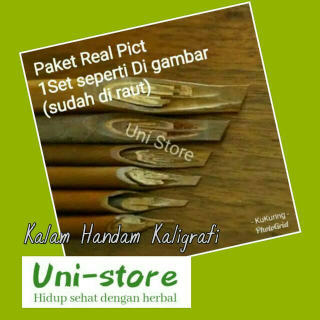 

KUKURING Kalam Pena Handam Untuk Kaligrafi Kayu Resam Sudah Di Raut