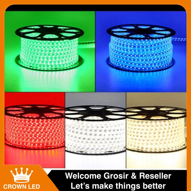 Lampu LED STRIP SELANG SMD 5050 100M 220v 100M  OUTDOOR INDOOR DEKORASI