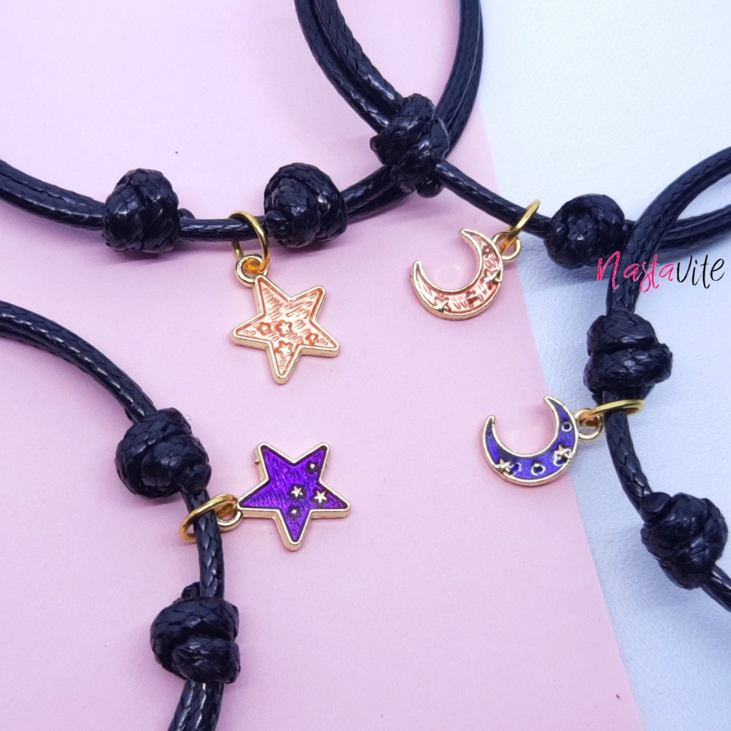 Gelang Couple Sahabat Pacar Bestie 4 Bulan Bintang Murah