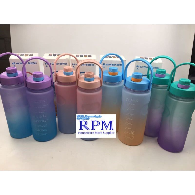 botol minum pastel 2 liter / bottle reminder / botol lucu / botol unik/ BOTOL BIRAL 1500 ML/BOTOL DOFF 2000 ML