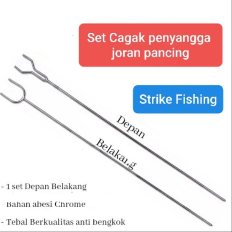 Cagak Joran stainless steel isi 2 pcs