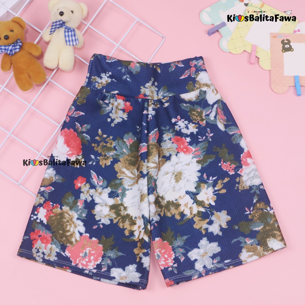 Kulot Motif Uk. 3-4 Tahun / Celana 3per4 Anak Cewek Skirt Murah Celana Pendek Pants Adem Kulot