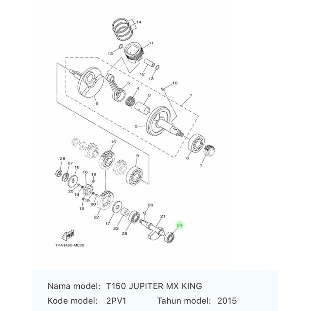 Bearing Balancer Kiri Jupiter Mx King 93306-252Xy