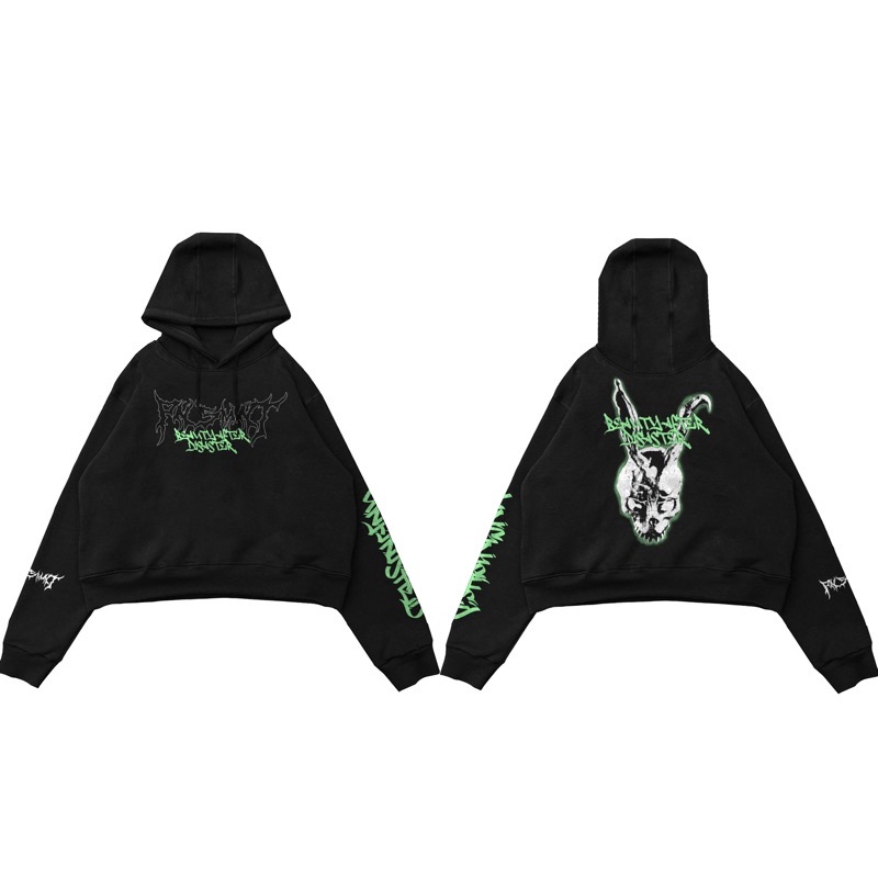 CROP HOODIE PUNIHSMENT DISASTER PREMIUM ORIGINAL DISTRO UNISEX UNIFINISHED TERLARIS