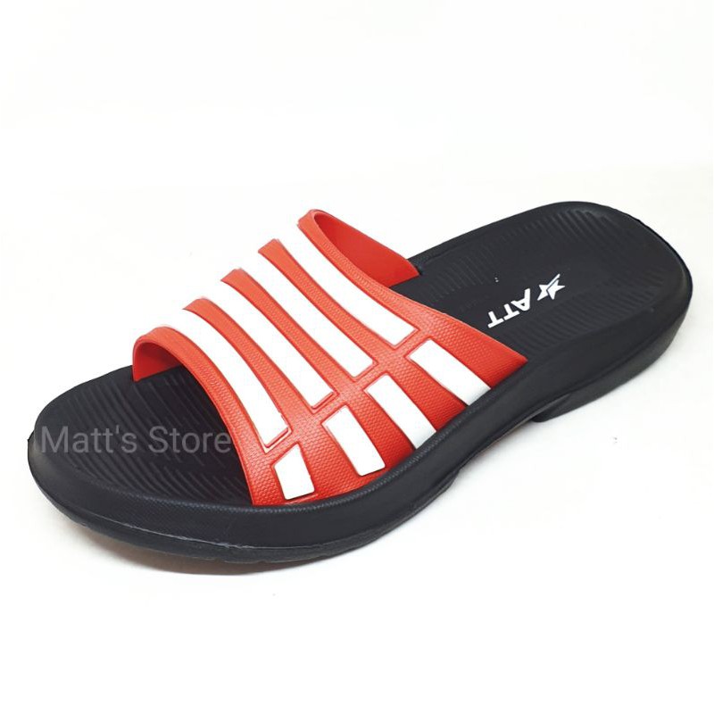 Sandal slop karet pria ATT ADS 1006 - size 39 - 42-Hitam / merah