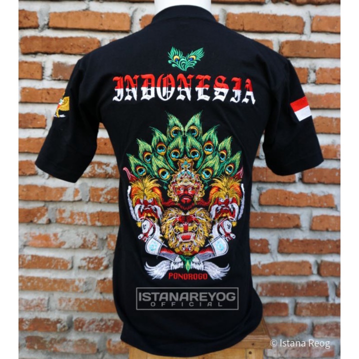 KAOS REOG BORDIR HALUS ( bisa bayar di tempat ) / KAOS BUDAYA / KAOS BUJANGGANONG / KAOS JARANAN
