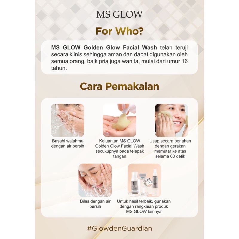 Facial Wash Golden Glow Ms Glow