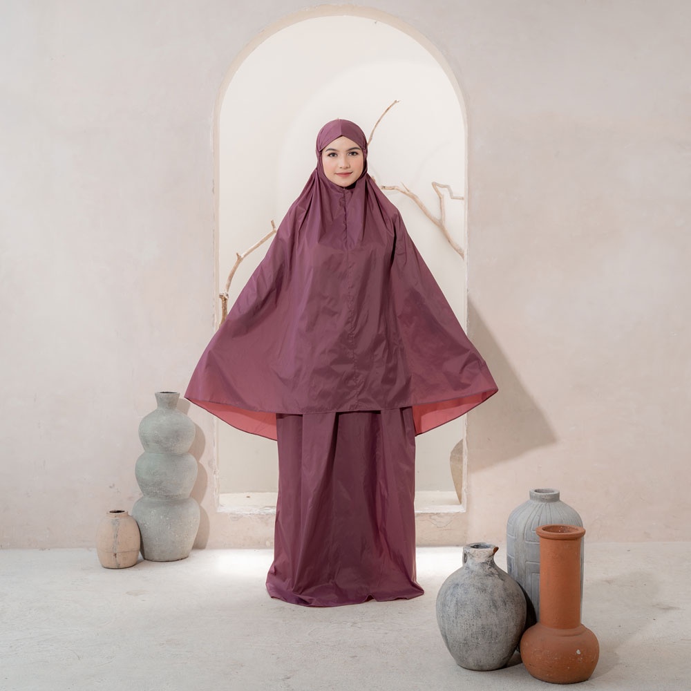 Alif Modern Wear - Mukena Mini Parasut Premium Korea Travel - Mellow Mauve
