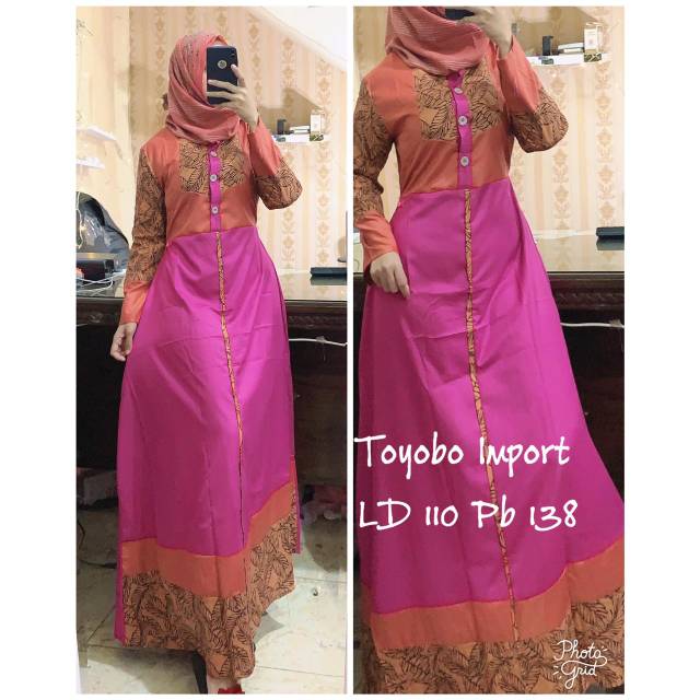 Gamis Inayah / gamis toyobo / gamis wanita / gamis kekinian
