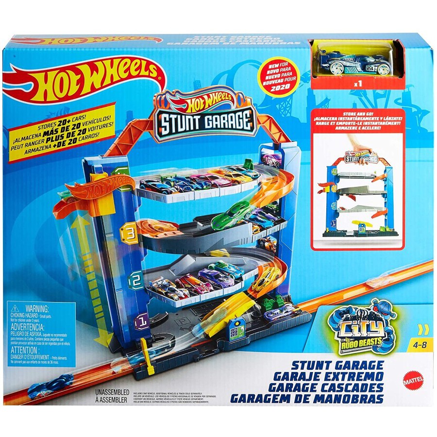 Hot Wheels STUNT GARAGE Hotwheels City Track Builder Diecast