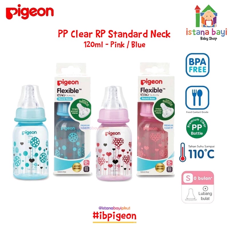 Pigeon Botol Susu PP Clear 120 ml - Pigeon botol susu bayi